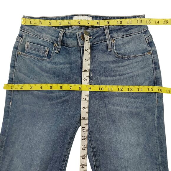 Parker Smith Skinny Jeans Womens 26 Blue Mid Rise Light Wash Distressed Stretch - Picture 10 of 12